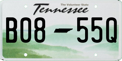 TN license plate B0855Q