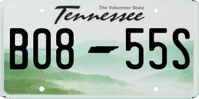 TN license plate B0855S