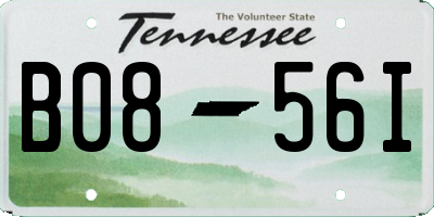 TN license plate B0856I