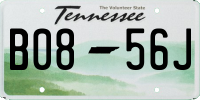 TN license plate B0856J
