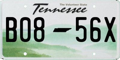 TN license plate B0856X