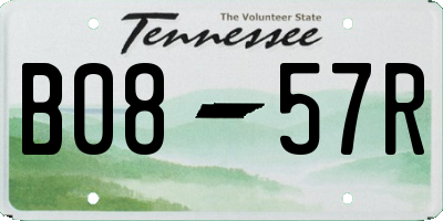 TN license plate B0857R