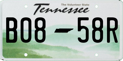 TN license plate B0858R