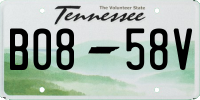 TN license plate B0858V