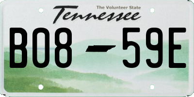 TN license plate B0859E