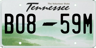 TN license plate B0859M