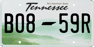 TN license plate B0859R