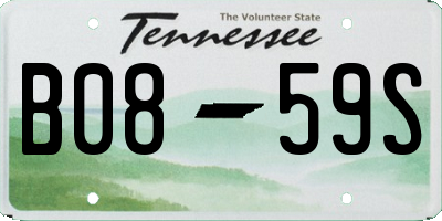 TN license plate B0859S