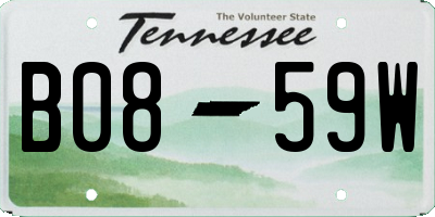 TN license plate B0859W