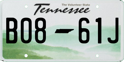TN license plate B0861J