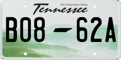 TN license plate B0862A