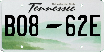 TN license plate B0862E