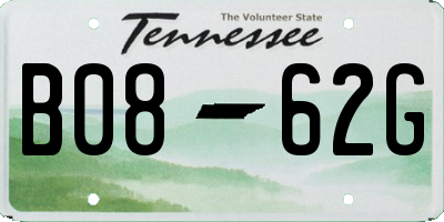TN license plate B0862G