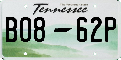 TN license plate B0862P