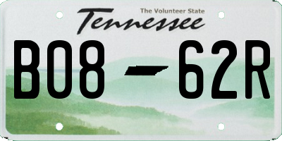 TN license plate B0862R