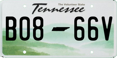 TN license plate B0866V