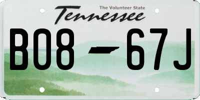 TN license plate B0867J