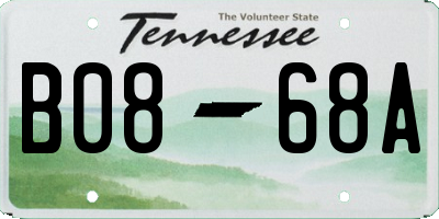 TN license plate B0868A
