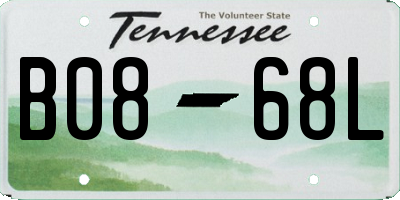 TN license plate B0868L