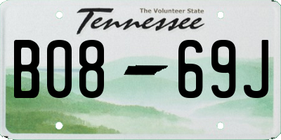 TN license plate B0869J