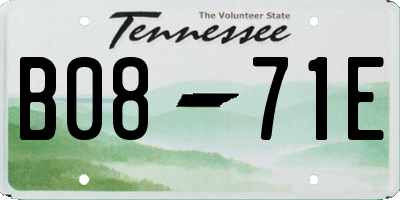 TN license plate B0871E