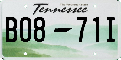 TN license plate B0871I