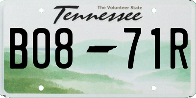 TN license plate B0871R