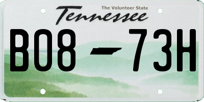 TN license plate B0873H