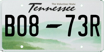 TN license plate B0873R