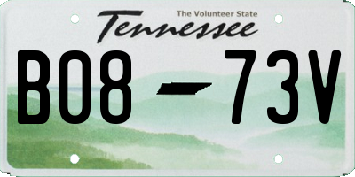 TN license plate B0873V