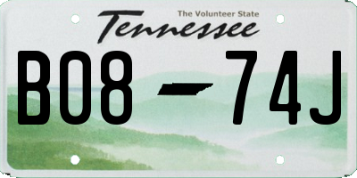 TN license plate B0874J