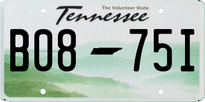 TN license plate B0875I