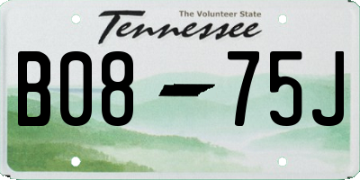 TN license plate B0875J