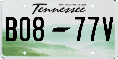TN license plate B0877V