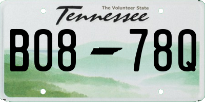 TN license plate B0878Q