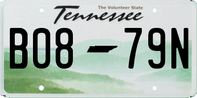TN license plate B0879N