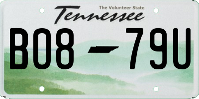 TN license plate B0879U