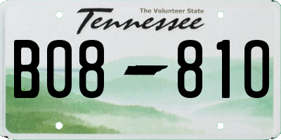 TN license plate B0881O