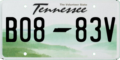 TN license plate B0883V