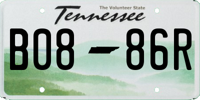 TN license plate B0886R