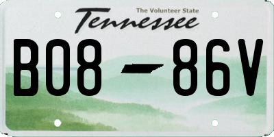 TN license plate B0886V