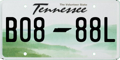 TN license plate B0888L