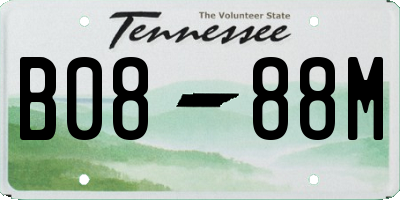 TN license plate B0888M