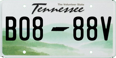 TN license plate B0888V