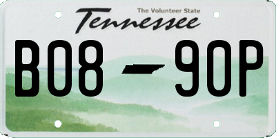 TN license plate B0890P