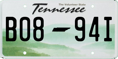 TN license plate B0894I