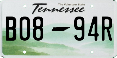 TN license plate B0894R