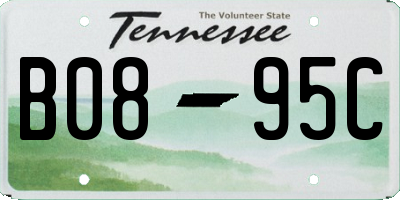 TN license plate B0895C