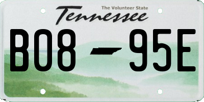 TN license plate B0895E