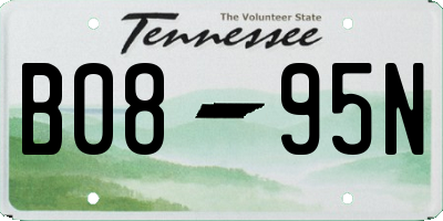 TN license plate B0895N